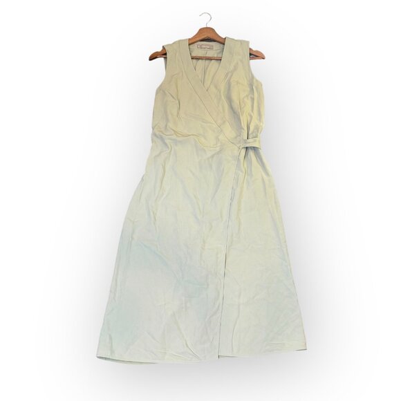 Everlane The Japanese GoWeave Long-Sleeve Mini Wrap Dress in Mint Womens 4/ NWOT - Picture 4 of 11